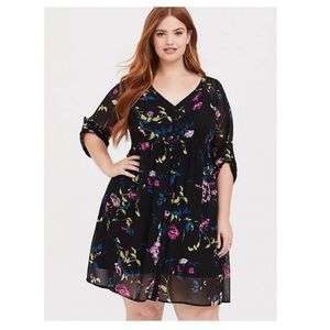 Torrid size 2 chiffon slip dress l/s NWOT